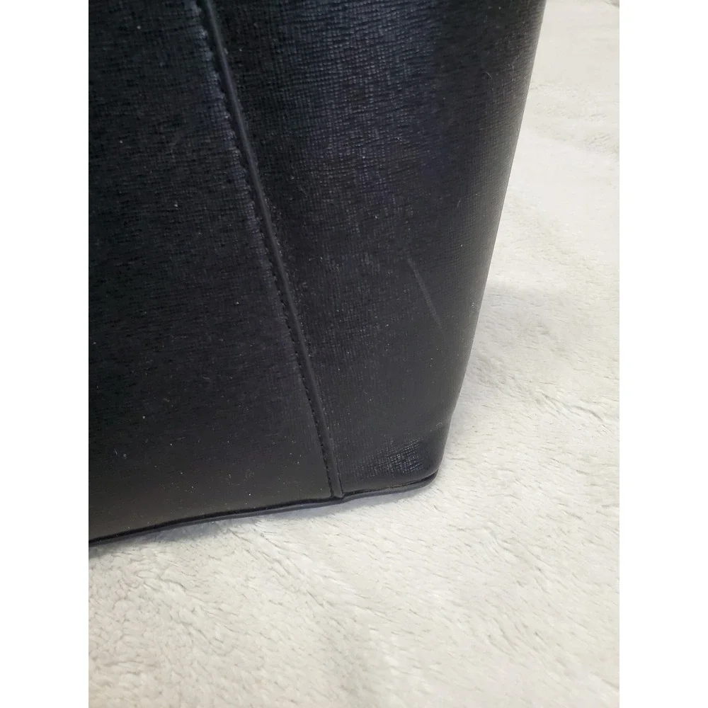 Kenneth Cole Reaction Black Laptop Computer Large Bag Tote Classic Minimalist